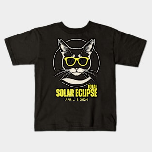 TOTALITY ECLIPSE 2024 CAT Kids T-Shirt